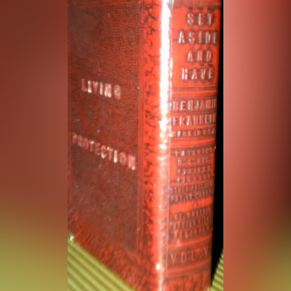 Vintage 1920s Zell INVESTORS SYNDICATE ESTABLISHED 1894 Thrift Book Coin Bank - Picture 3 of 5